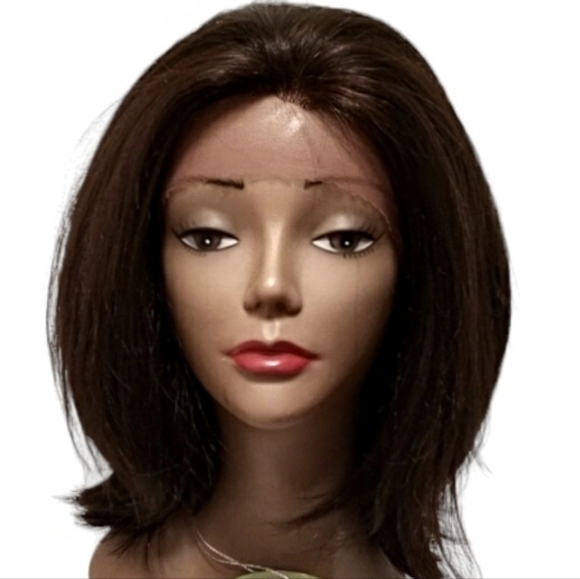 Brazilian Soft Elegant & Natural Human Hair Blend - Brown Lace Front Wig - NWT - Picture 12 of 16